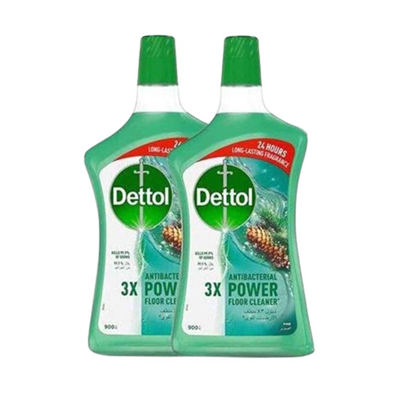 Dettol Pine Antibacterial Power Floor Cleaner, 900ml, Pack of 2