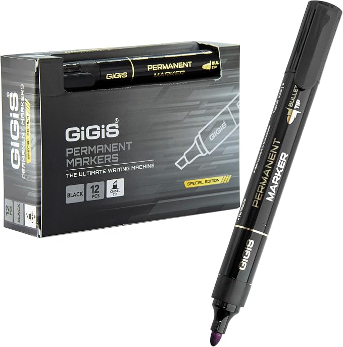 GIGIS Permanent Marker Black 1 Outer