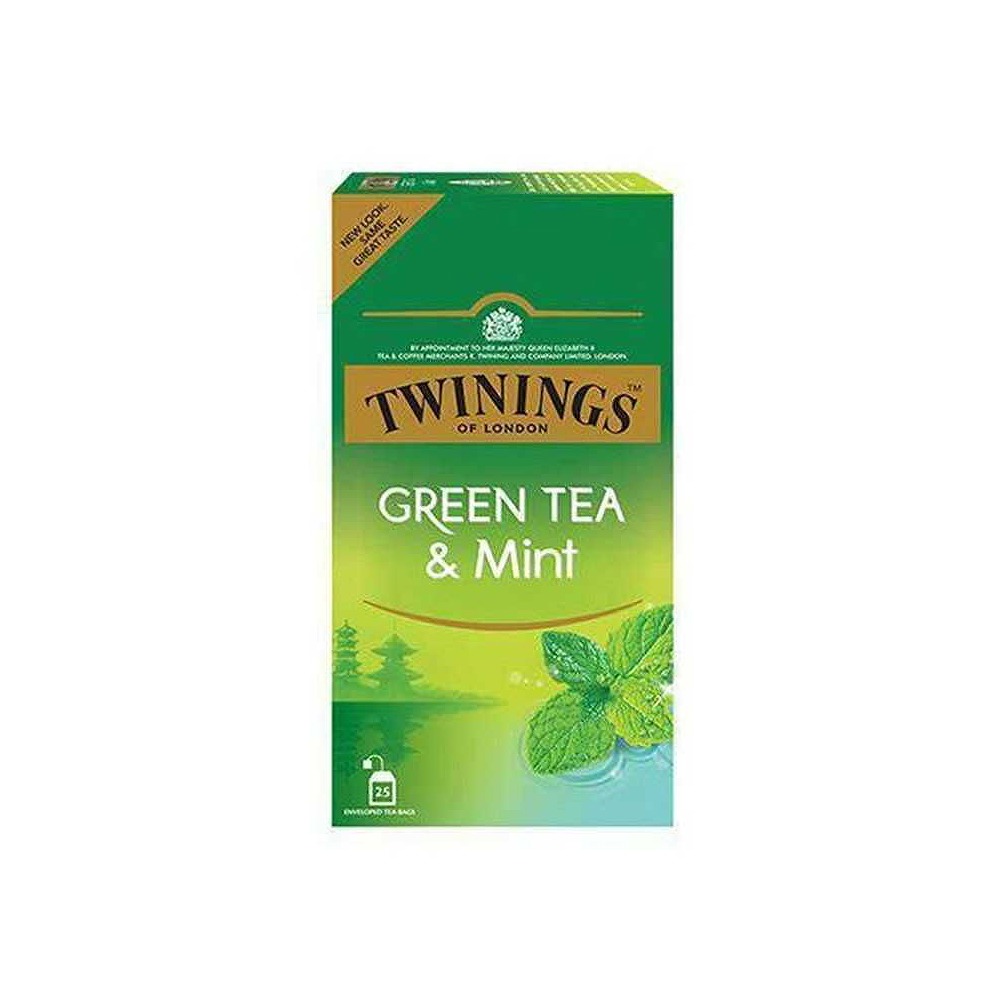 Twinings Green Tea – Premium Blend & Mint 25 Tea – Premium Blend Bags