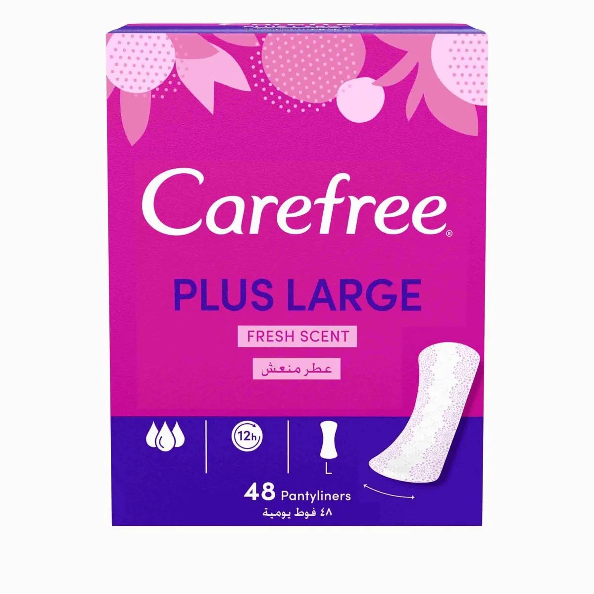Carefree Plus Large Panty Liners Fresh Scent 96
