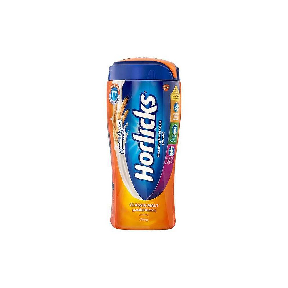 Horlicks Nourishing Tea – Rich Flavor Powder Drink Classic Malt 500g