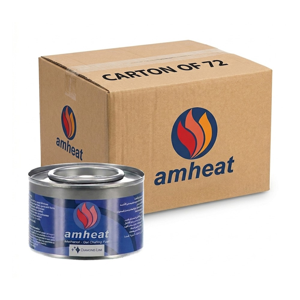 AMHEAT Chafing Fuel Gel 1x72 Premium Ethanol Gel Fuel for Chafing Dishes, Buffet Heating & Catering Use Bulk Pack