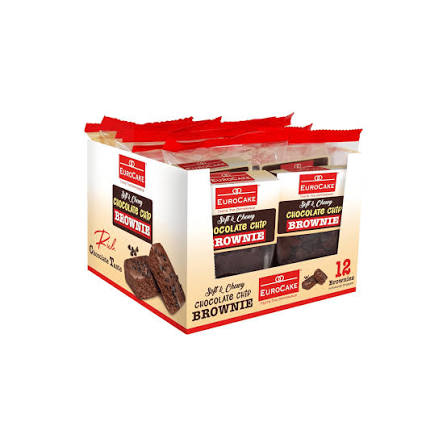Eurocake Brownie Choco Chip 50g Outer