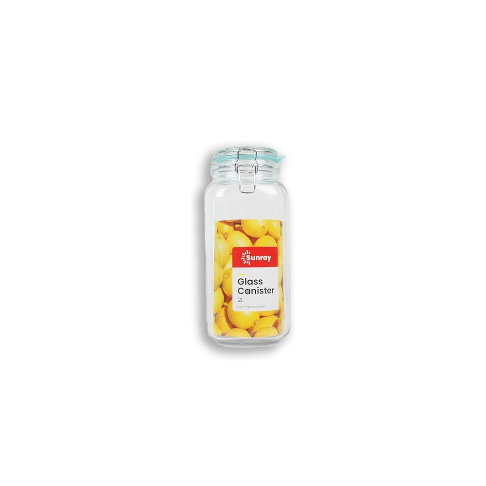 Sunray Glass Canister 2 Litre Pack of 3