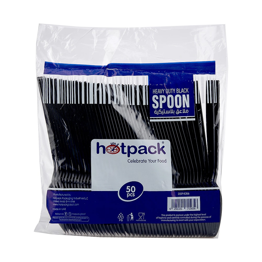Hotpack Black Spoon HD Carton Pack of 1000