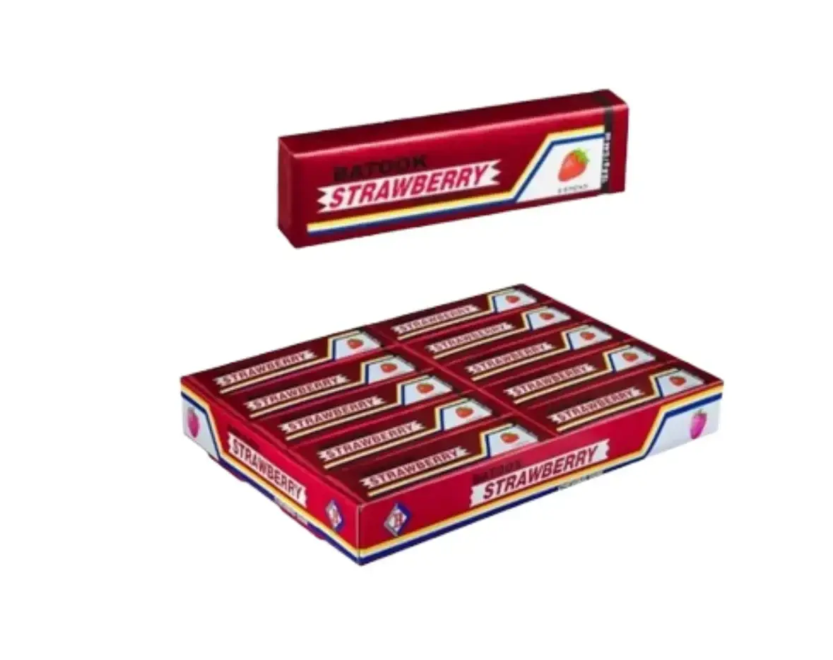 BATOOK Chewing Gum Strawberry Carton Pack of 50