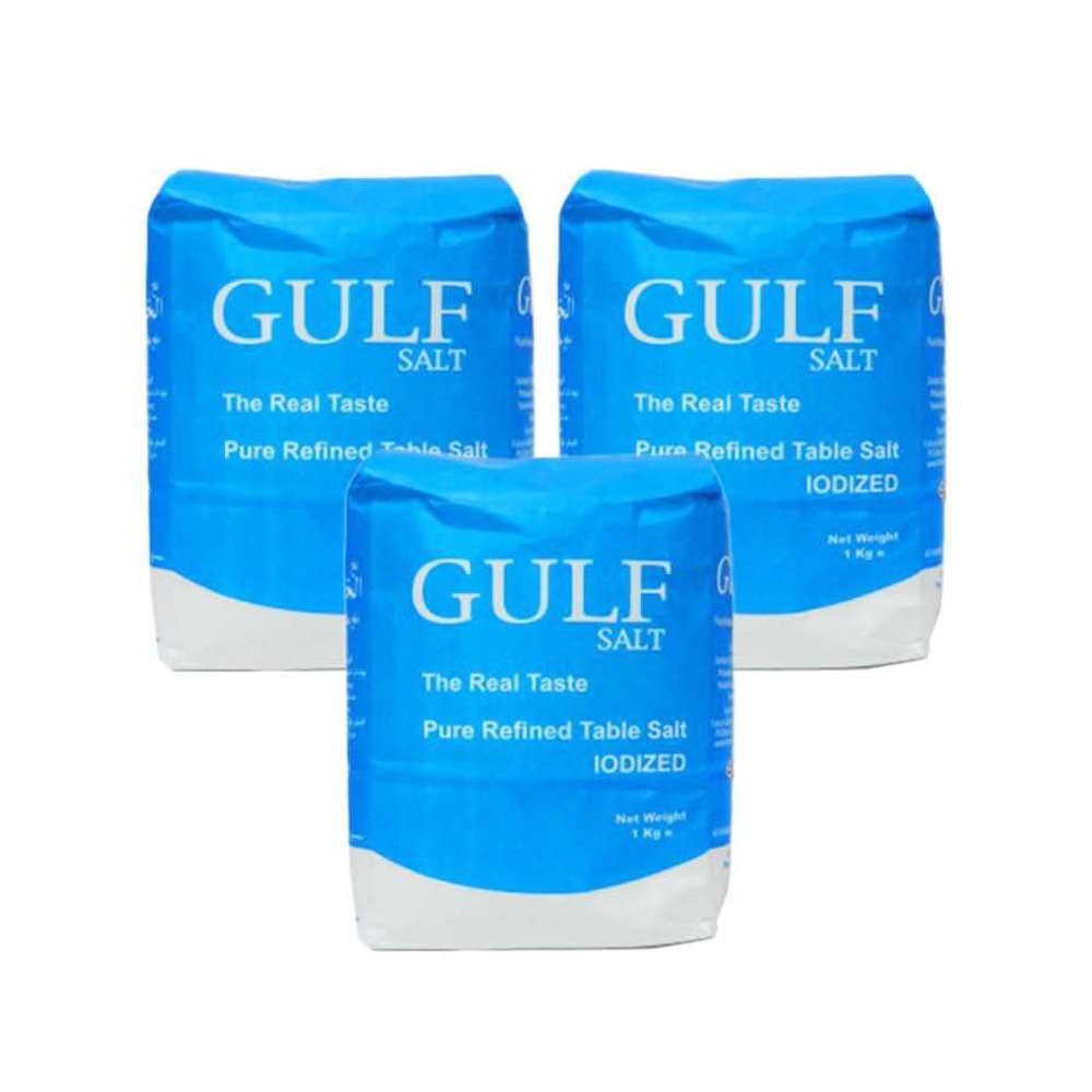 Gulf Iodized Salt 1kg x 3 – Value Multi Pack