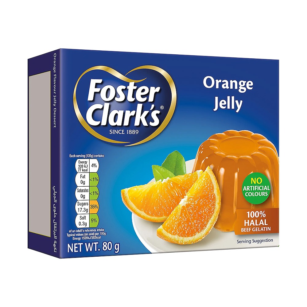 FOSTER CLARK'S Orange Jelly 80GR Pack of 4