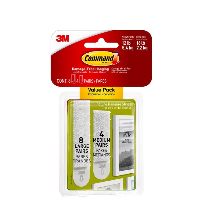 3M Command Medium/Large Picture Hanging Hook Pack of 2
