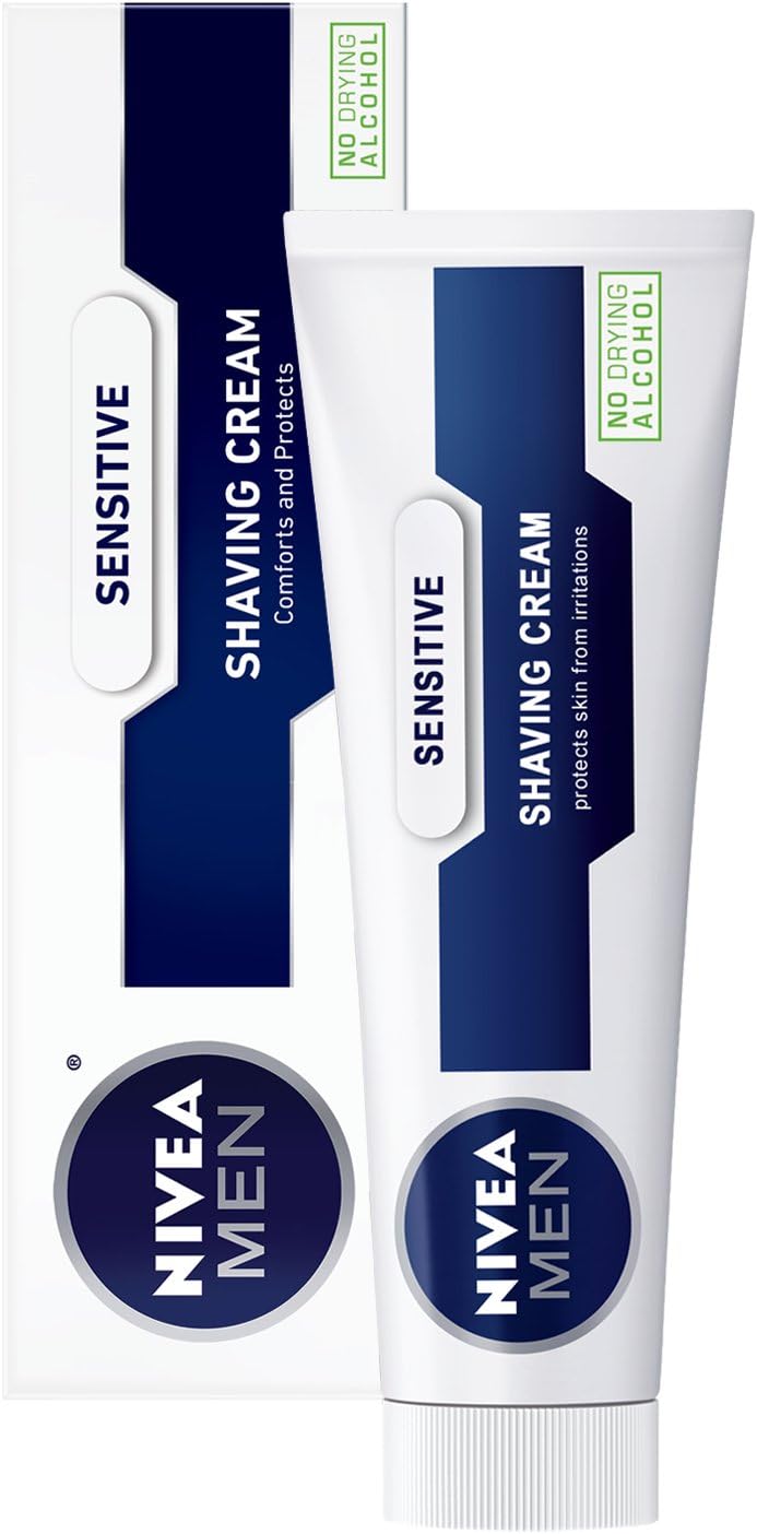 NIVEA Shaving Cream Sensitive 100 g Carton of 6 Tubes