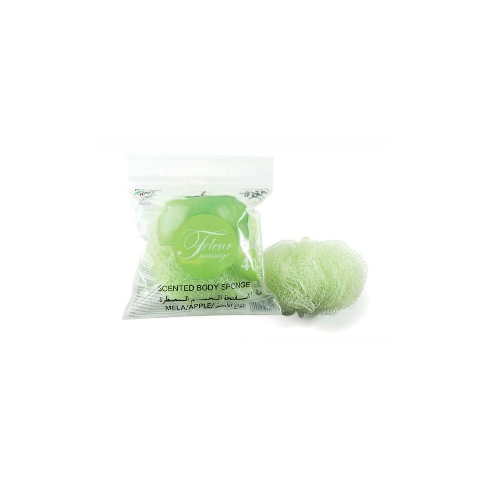 ZECA Fleur Massage Scented Bath Pouf Apple Pack of 3