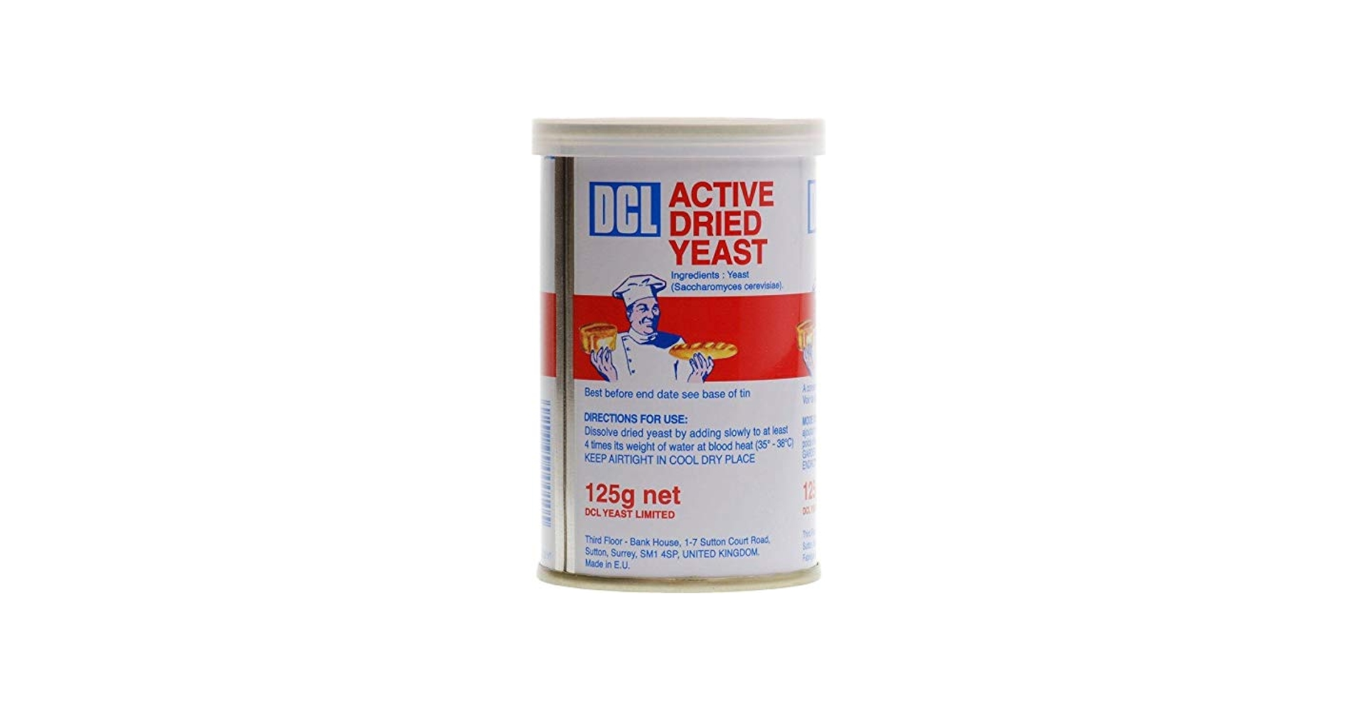 DCL Yeast Tin 125GR Carton Pack of 72