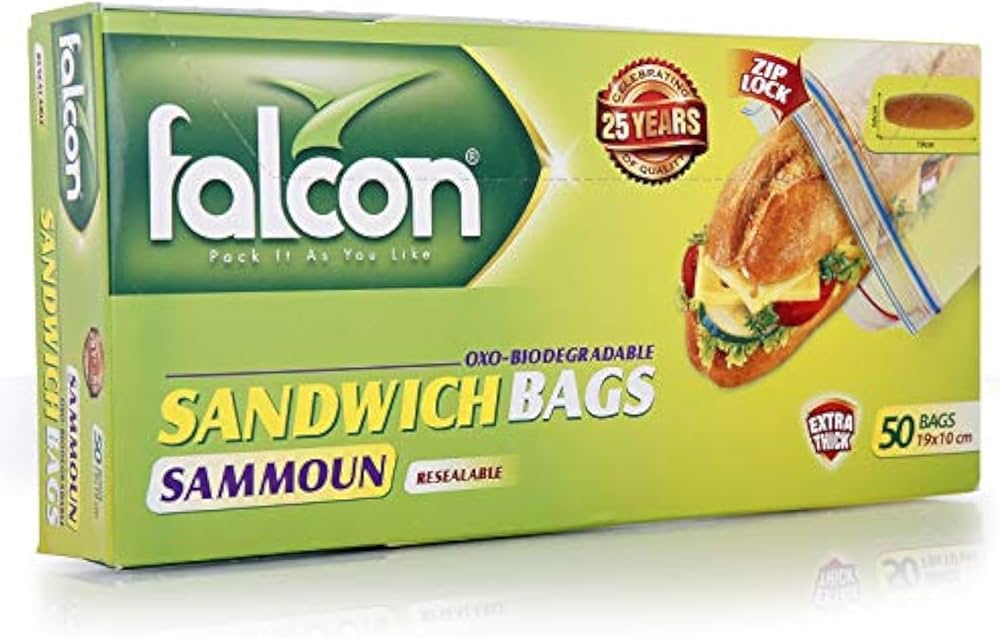 FALCON Sandwich Bags 19x10cm Carton Pack of 24