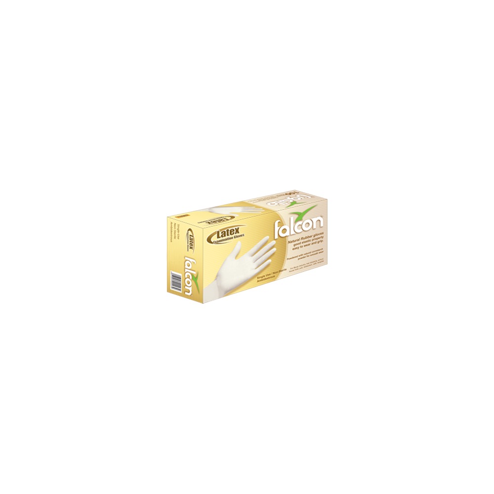 Falcon Latex Gloves Large With Powder