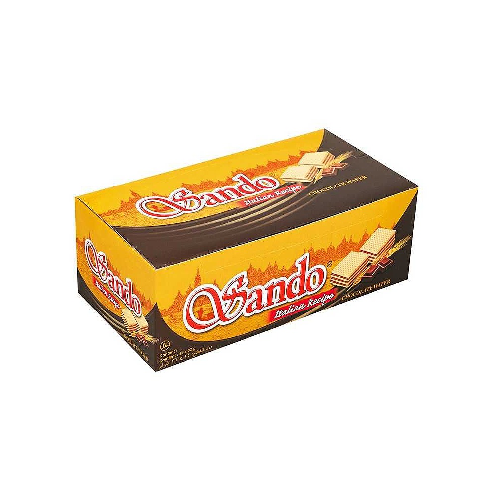 Sando Wafer Chocolate Flavour 32g Pack of 24