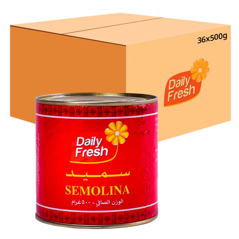 DAILY FRESH Semolina Tin 500g Carton Pack of 36
