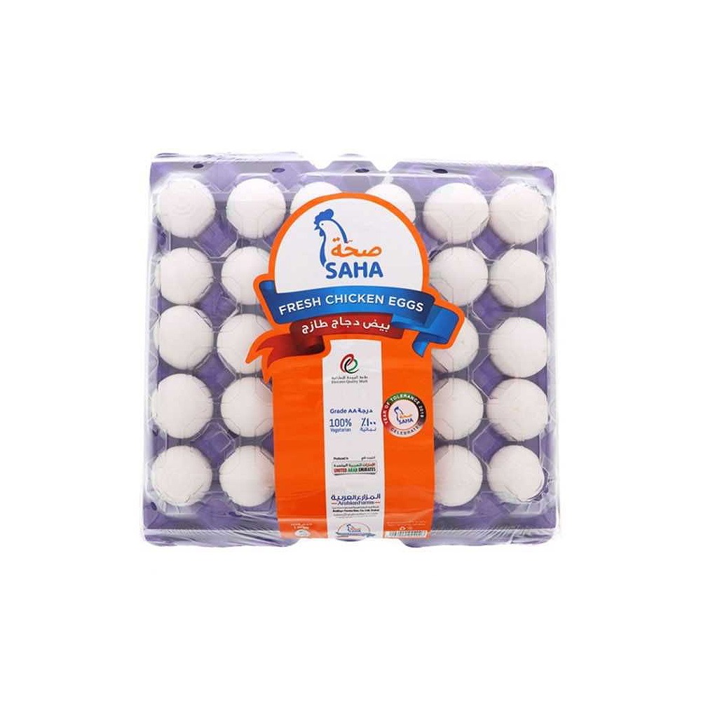 Saha Fresh White Eggs (MEDIUM) 30pcs - Premium Quality & Great Value