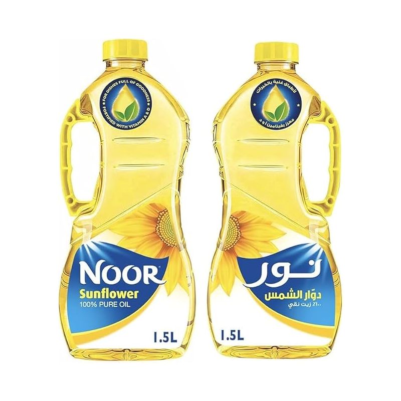 Noor Sunflower Oil 1.5L x 2 – Value Twin Pack