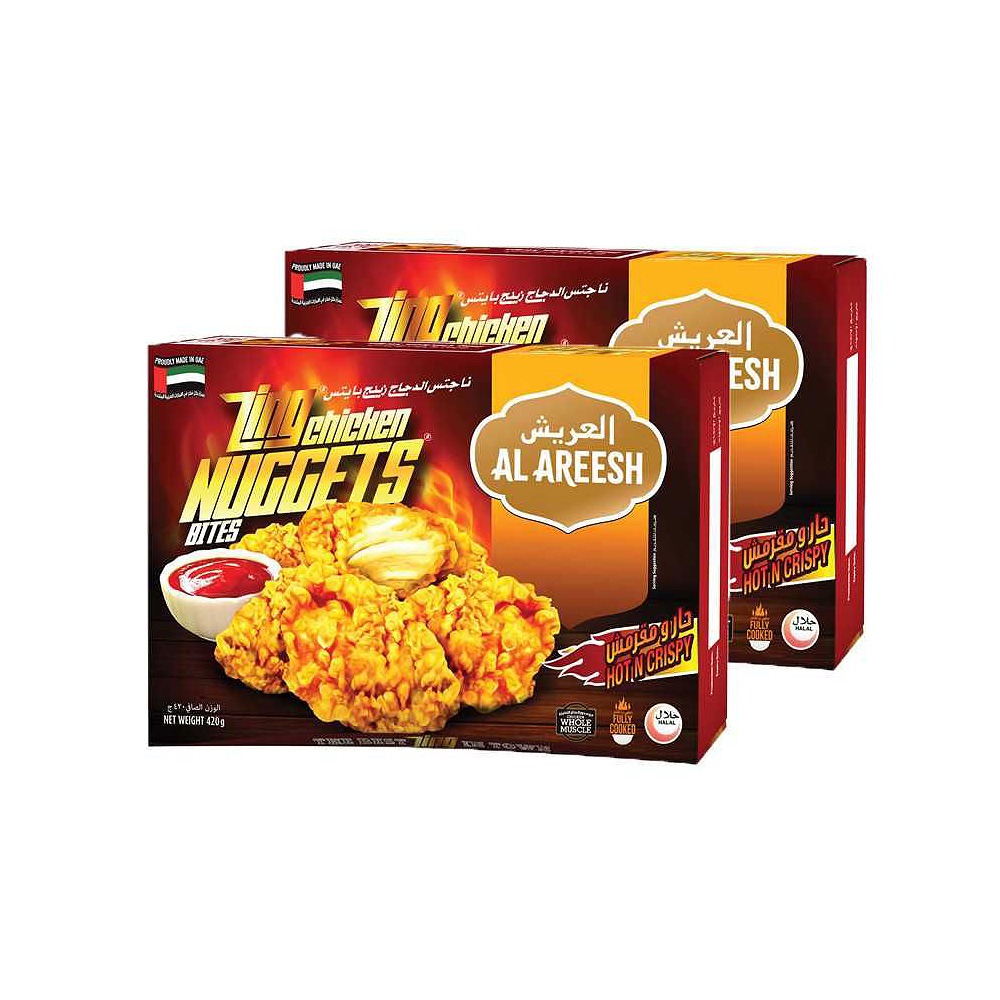 Al Areesh Zing Chicken Nuggets 420g Pack of 2 - Premium Quality & Great Value