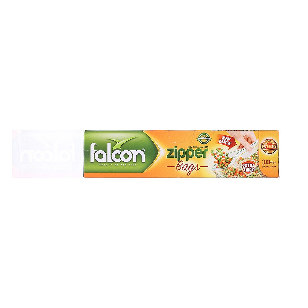 FALCON Freezer Zipper Bag 40x30CM Pack of 3
