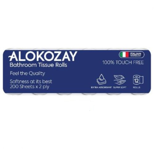 ALOKOZAY Toilet Roll 200 Sheets 2-Ply One Outer