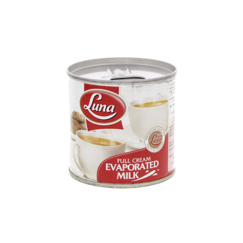 Luna Full Cream Evaporated Milk - 48 x 170g - Premium Quality & Great Value