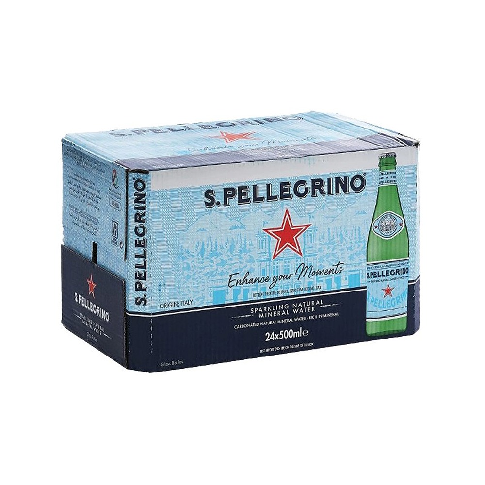 San Pellegrino Sparkling Water 500ml Glass – Pack of 24