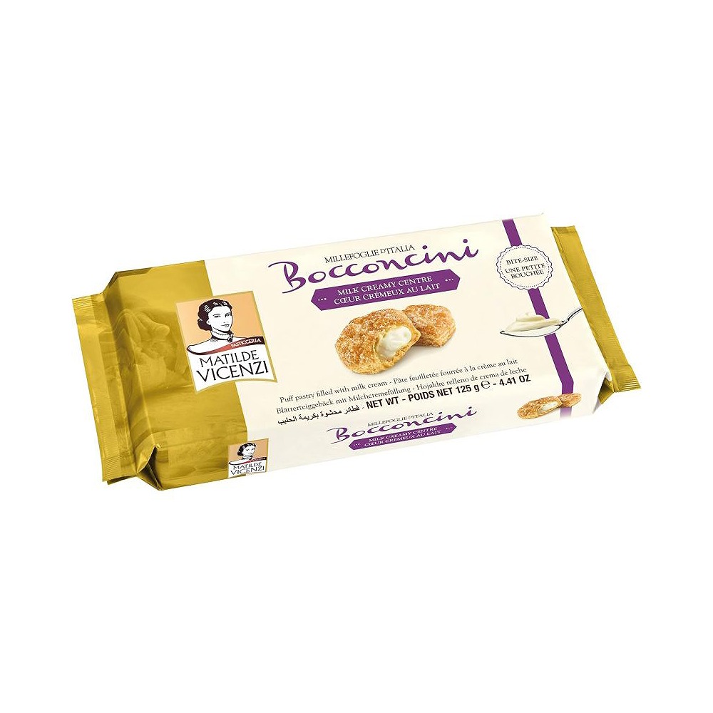 Vicenzi Bocconcini Milk Cream Puff Pastry 125g