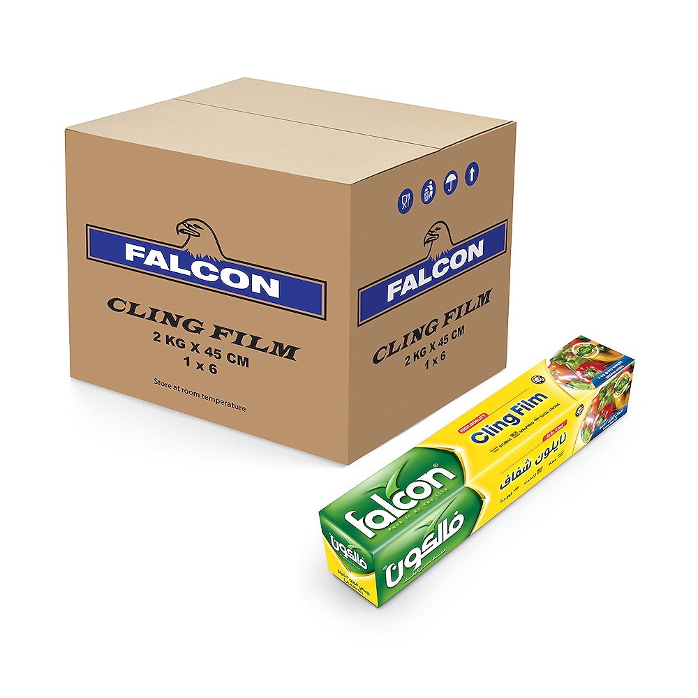 FALCON Cling Film 45 cm x 2 kg Carton Pack of 6