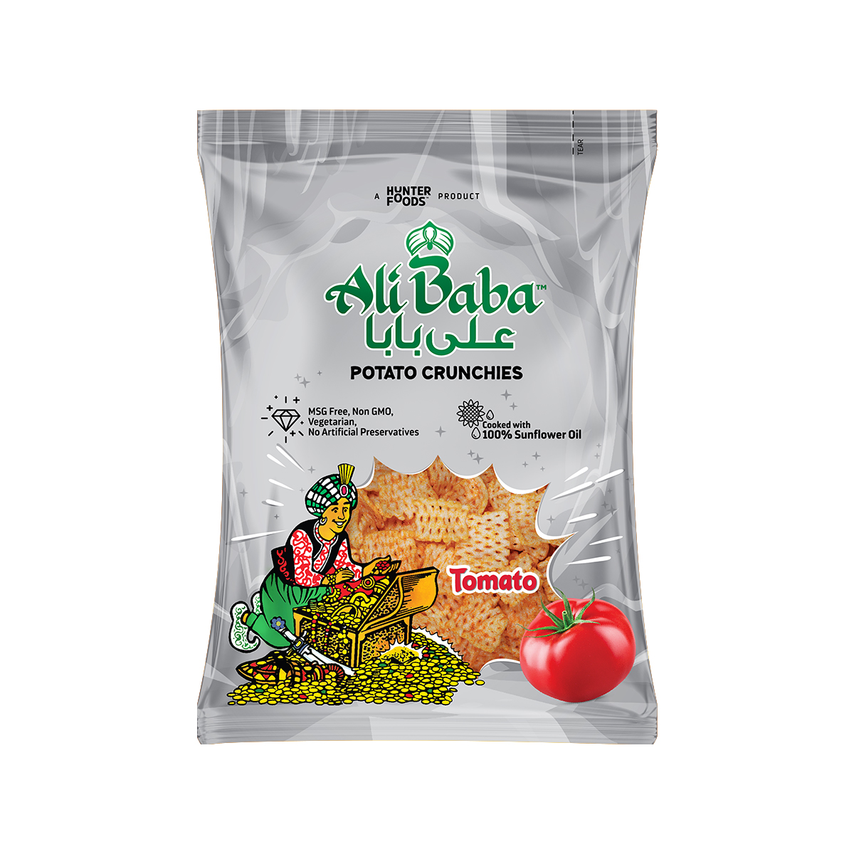 ALIBABA Potato Chips Tomato 15GR Carton Pack of 20