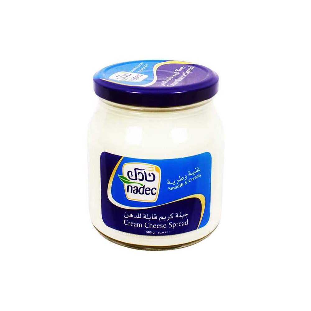 Nadec Cream Cheese Glass 500g Pack of 2 - Premium Quality & Great Value