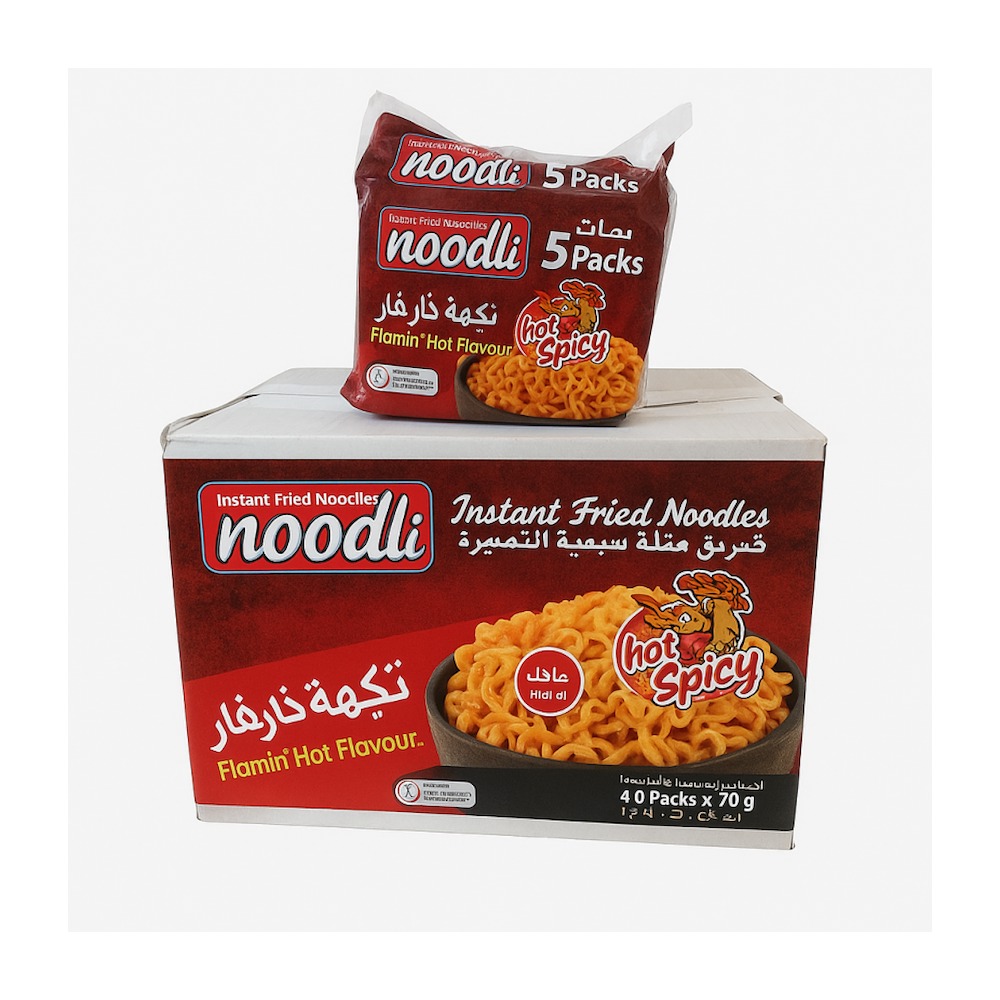 NOODI INST FRIED NOODLES FLAMIN HOT 40X70GM