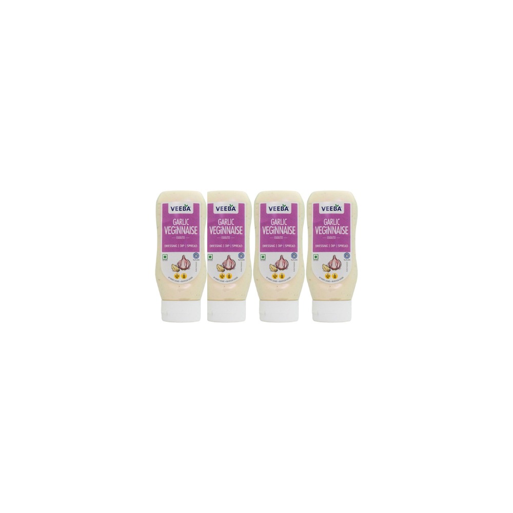 VEEBA Garlic Veginnaise Eggless Mayonnaise 300G Pack of 2