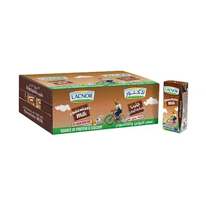 Lacnor Essentials Chocolate Flavor Milk 180ml Pack of 32